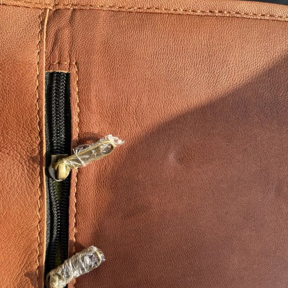 Cuero Vintage Look Handmade Leather Travel Messenger Bag Laptop Briefcase